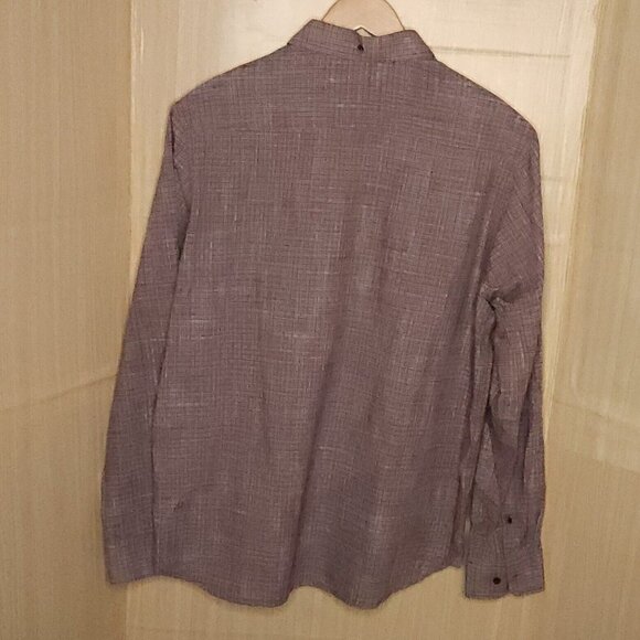 Gable & Grant Grey Red Abstract Check Button Down XL - Picture 2 of 5